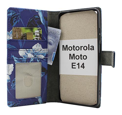 Skimblocker Motorola Moto E14 Lommebok Deksel Design