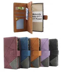 XL Motorola Moto G17 / G17 Power Luksus Lommebok Deksel