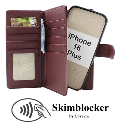 Skimblocker iPhone 16 Plus XL Magnet Lommebok Deksel