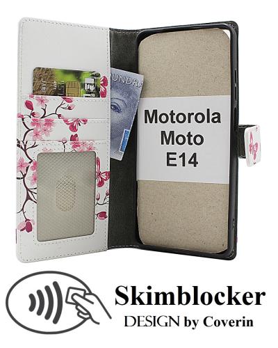 Skimblocker Motorola Moto E14 Lommebok Deksel Design