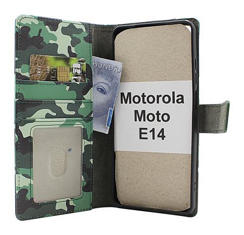 Skimblocker Motorola Moto E14 Lommebok Deksel Design