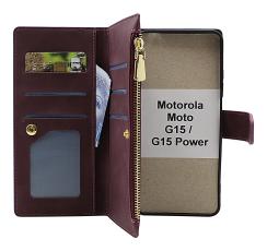 XL Motorola Moto G15 / G15 PowerLuksus Lommebok Deksel