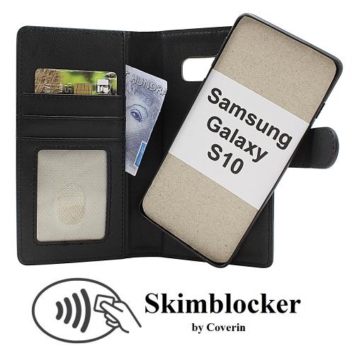 Skimblocker Samsung Galaxy S10 Magnet Lommebok Deksel