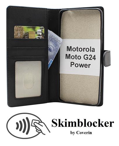 Skimblocker Motorola Moto G24 Power Magnet Lommebok Deksel