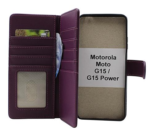 Skimblocker Motorola Moto G15 / G15 Power XL Lommebok Deksel