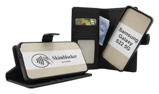 Skimblocker Samsung Galaxy S22 5G Magnet Lommebok Deksel