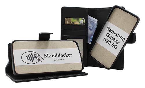 Skimblocker Samsung Galaxy S22 5G Magnet Lommebok Deksel