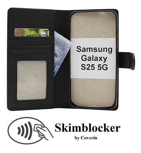 Skimblocker Samsung Galaxy S25 Magnet Lommebok Deksel