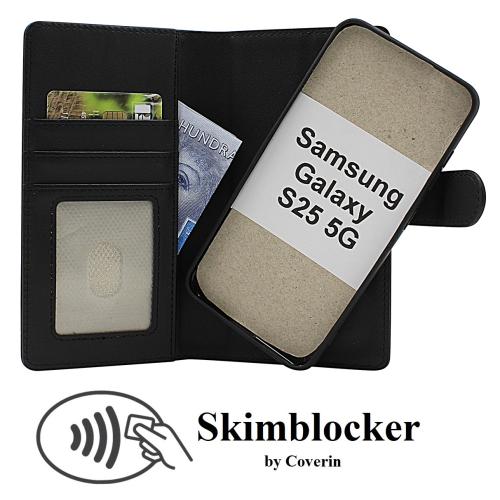 Skimblocker Samsung Galaxy S25 Magnet Lommebok Deksel