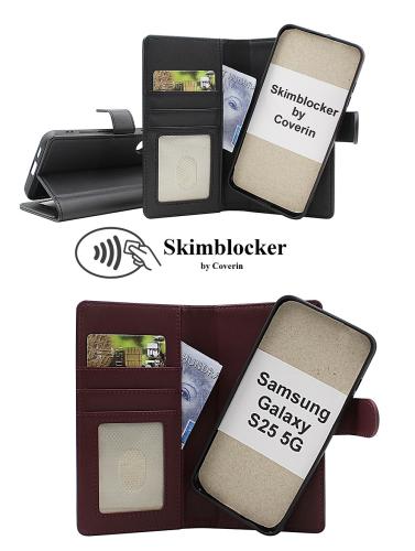 Skimblocker Samsung Galaxy S25 Magnet Lommebok Deksel