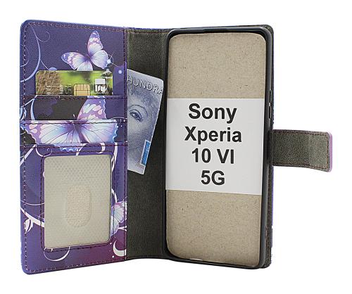 Skimblocker Sony Xperia 10 VI 5G Magnet Lommebok Deksel Design