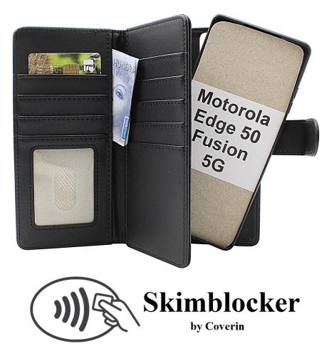 Skimblocker Motorola Edge 50 Fusion 5G XL Magnet Lommebok Deksel