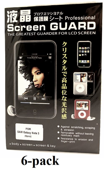 6-pakning Skjermbeskyttelse Samsung Galaxy Note 3 (n9005)
