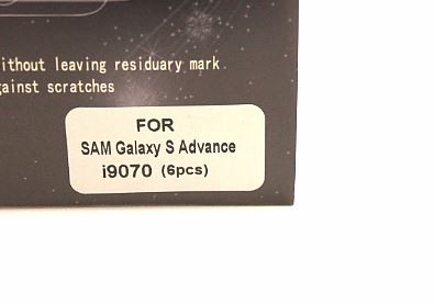 6-pakning Skjermbeskyttelse Samsung Galaxy S Advance (i9070)
