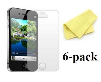 6-pakning Skjermbeskyttelse iPhone 4/4S