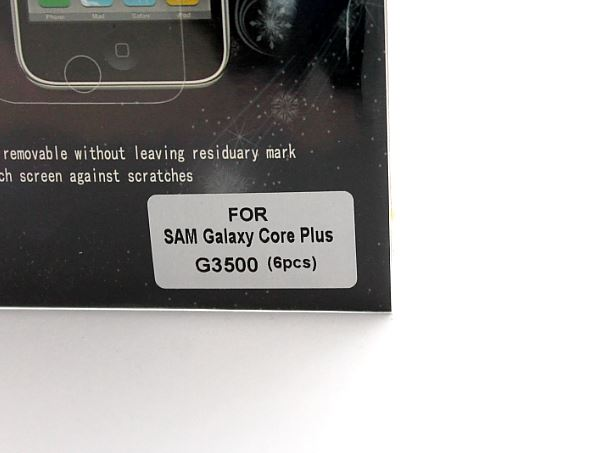 6-pakning Skjermbeskyttelse Samsung Galaxy Core Plus (G3500)