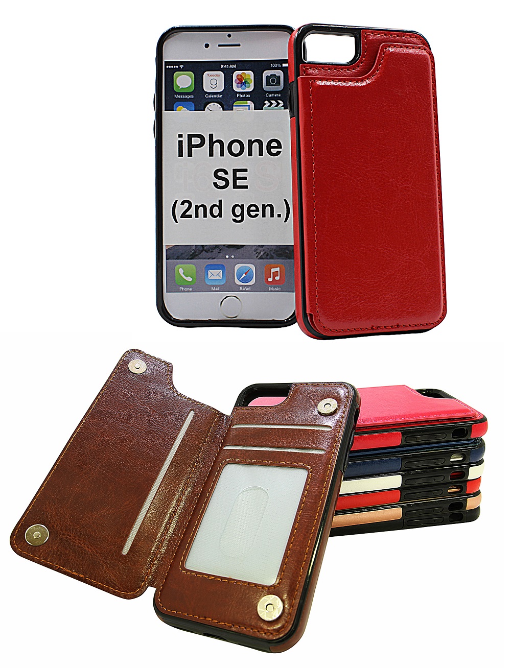 CardCase deksel iPhone SE (2nd Generation)