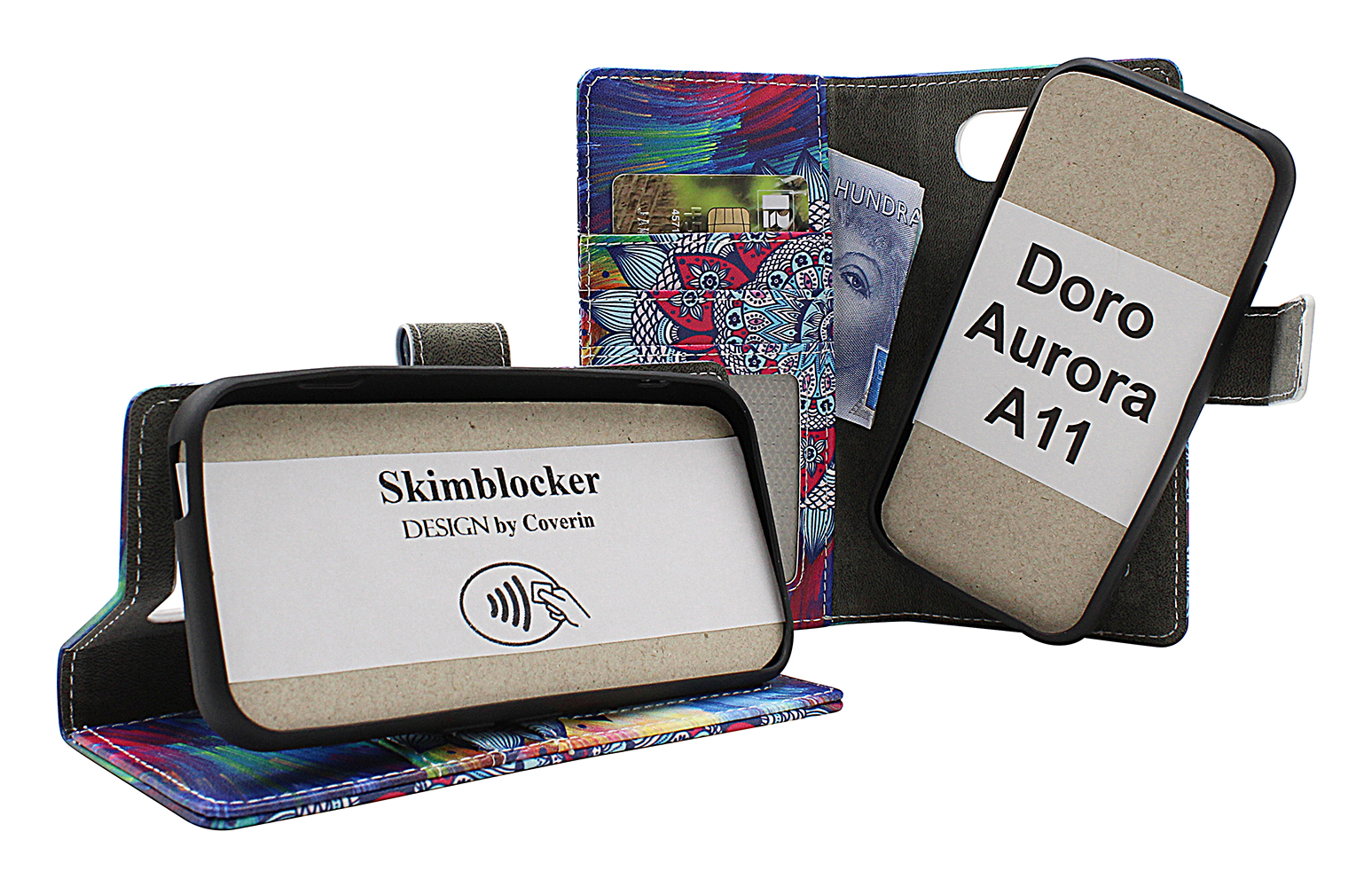Skimblocker Doro Aurora A11 Magnet Lommebok Deksel Design
