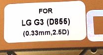 Skjermbeskyttelse av glass LG G3 (D855)