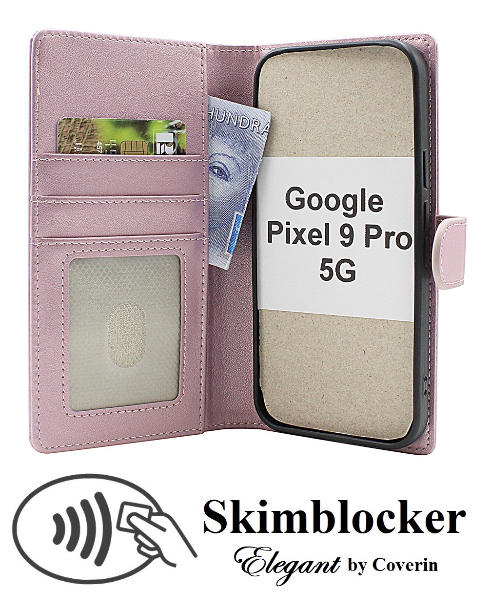 Product Image for Skimblocker Google Pixel 9 / Pixel 9 Pro 5G Lommebok Deksel