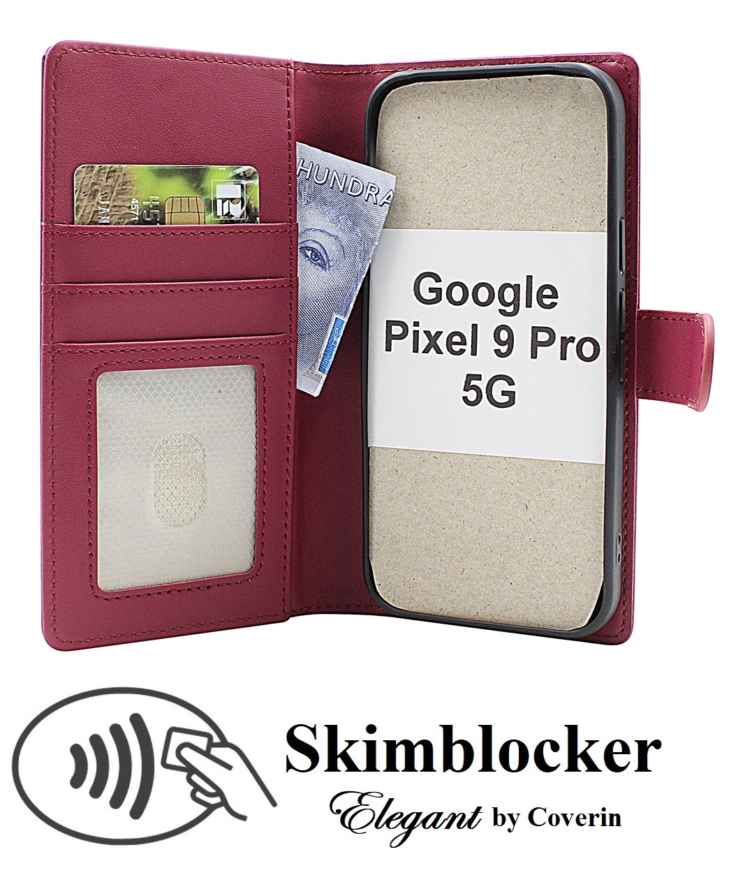 Product Image for Skimblocker Google Pixel 9 / Pixel 9 Pro 5G Lommebok Deksel