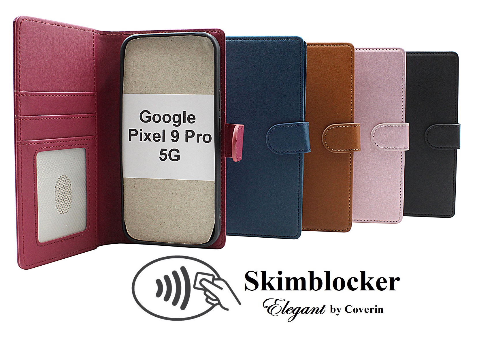 Product Image for Skimblocker Google Pixel 9 / Pixel 9 Pro 5G Lommebok Deksel