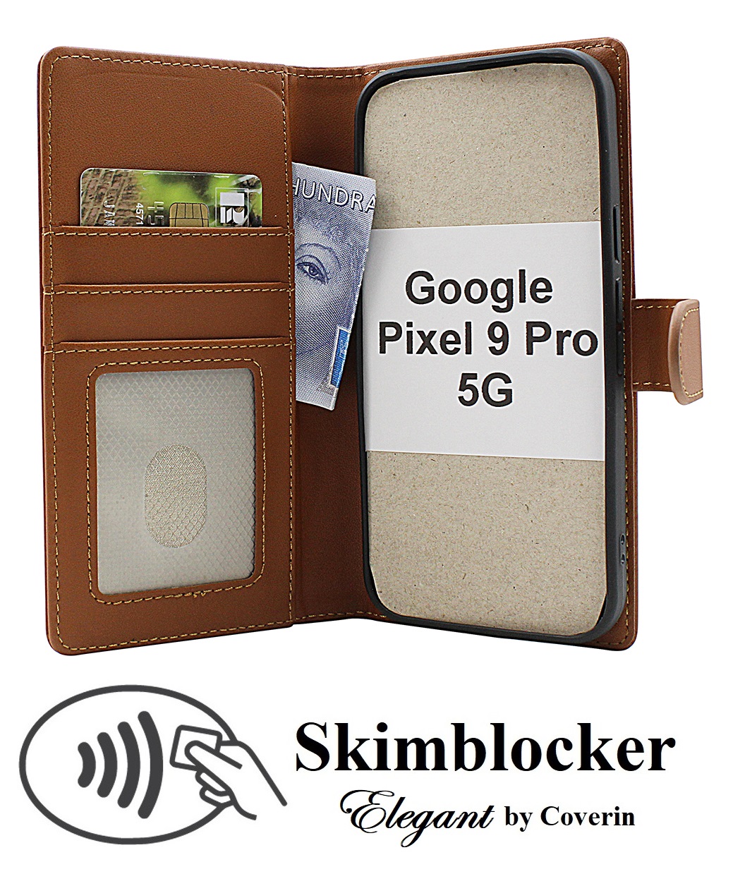 Product Image for Skimblocker Google Pixel 9 / Pixel 9 Pro 5G Lommebok Deksel