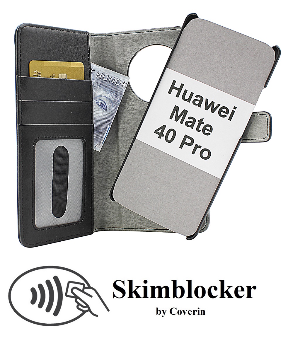 Skimblocker Magnet Wallet Huawei Mate 40 Pro