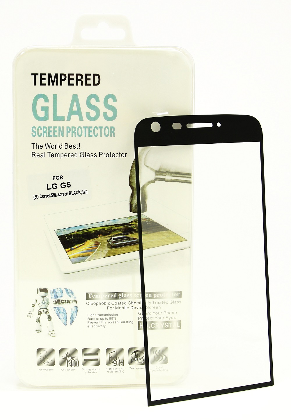 Full Screen Glassbeskyttelse LG G5 / G5 SE (H850 / H840)