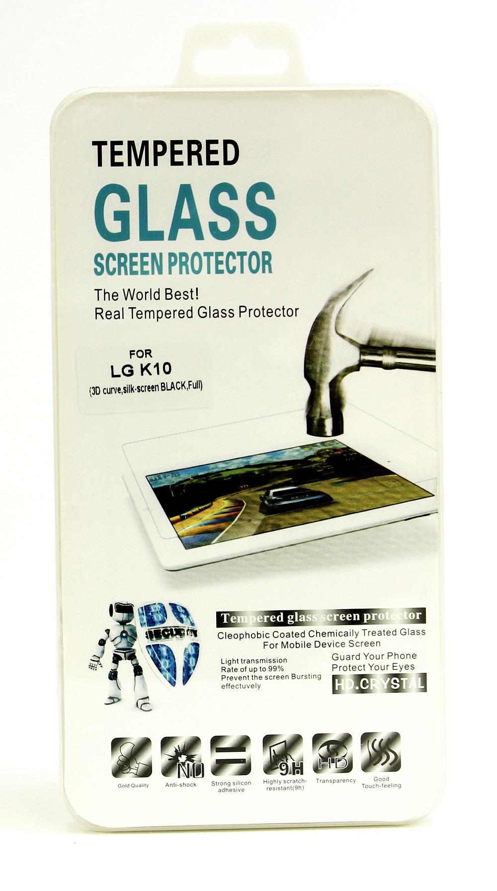 Full Frame Glassbeskyttelse LG K10 (K420N)