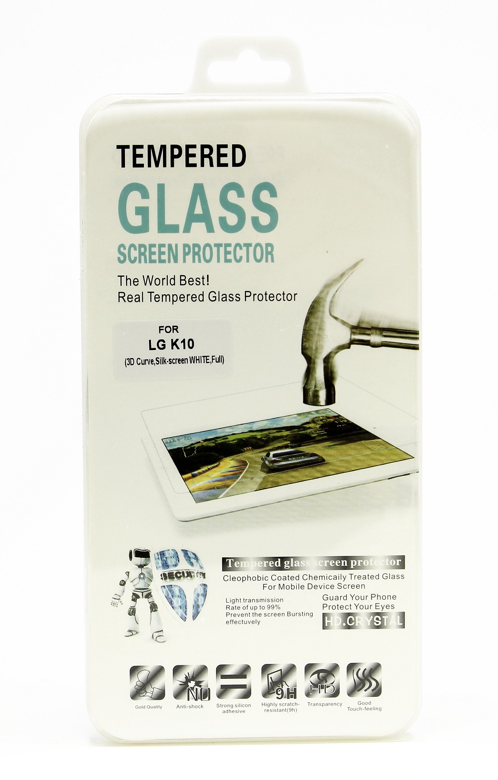 Full Frame Glassbeskyttelse LG K10 (K420N)