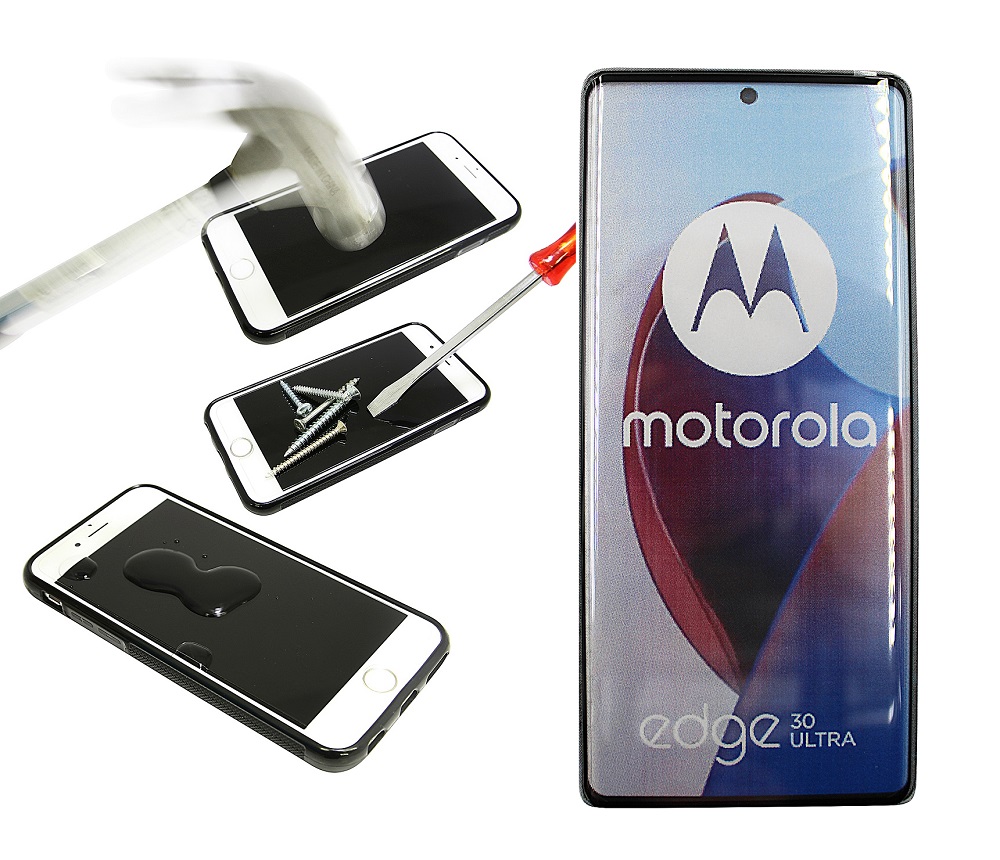 Full Frame Skjermbeskyttelse av glass Motorola Edge 30 Ultra 5G