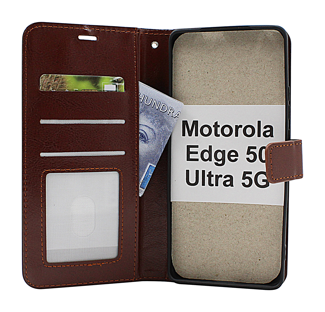 Crazy Horse Motorola Edge 50 Ultra 5G Lommebok Deksel