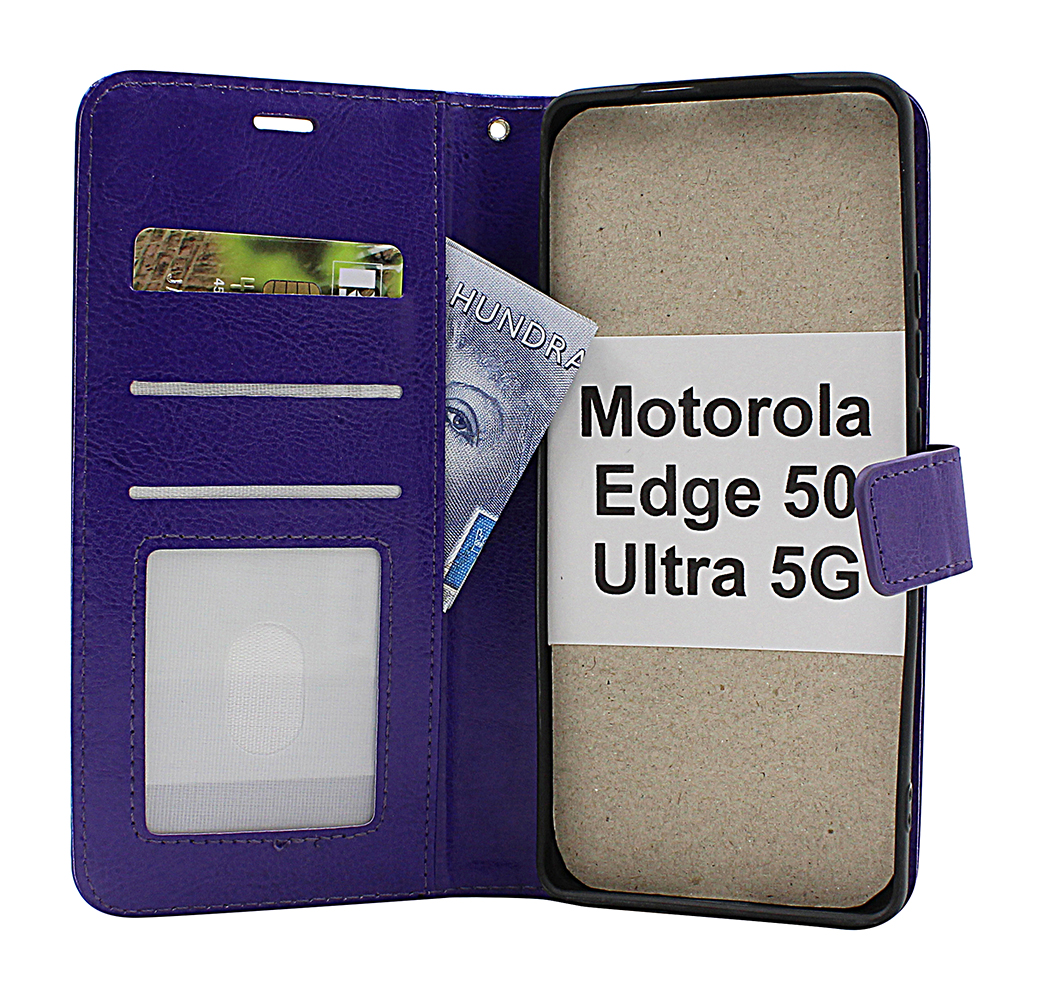 Crazy Horse Motorola Edge 50 Ultra 5G Lommebok Deksel