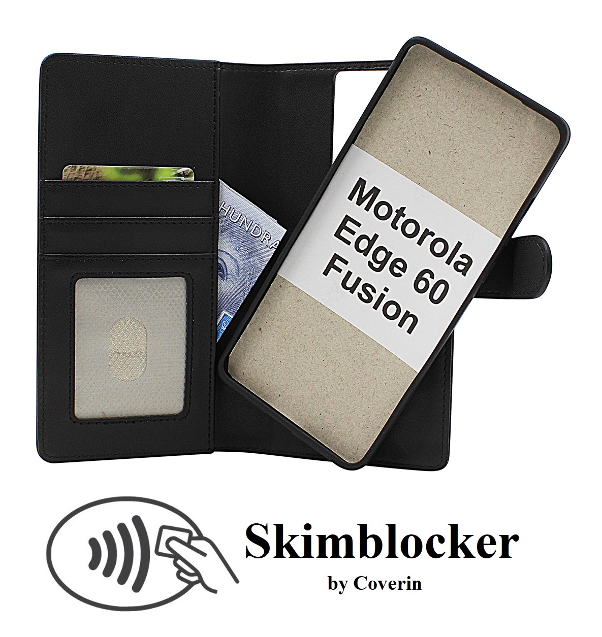 Skimblocker Motorola Edge 60 / 60 Fusion Magnet Lommebok Deksel