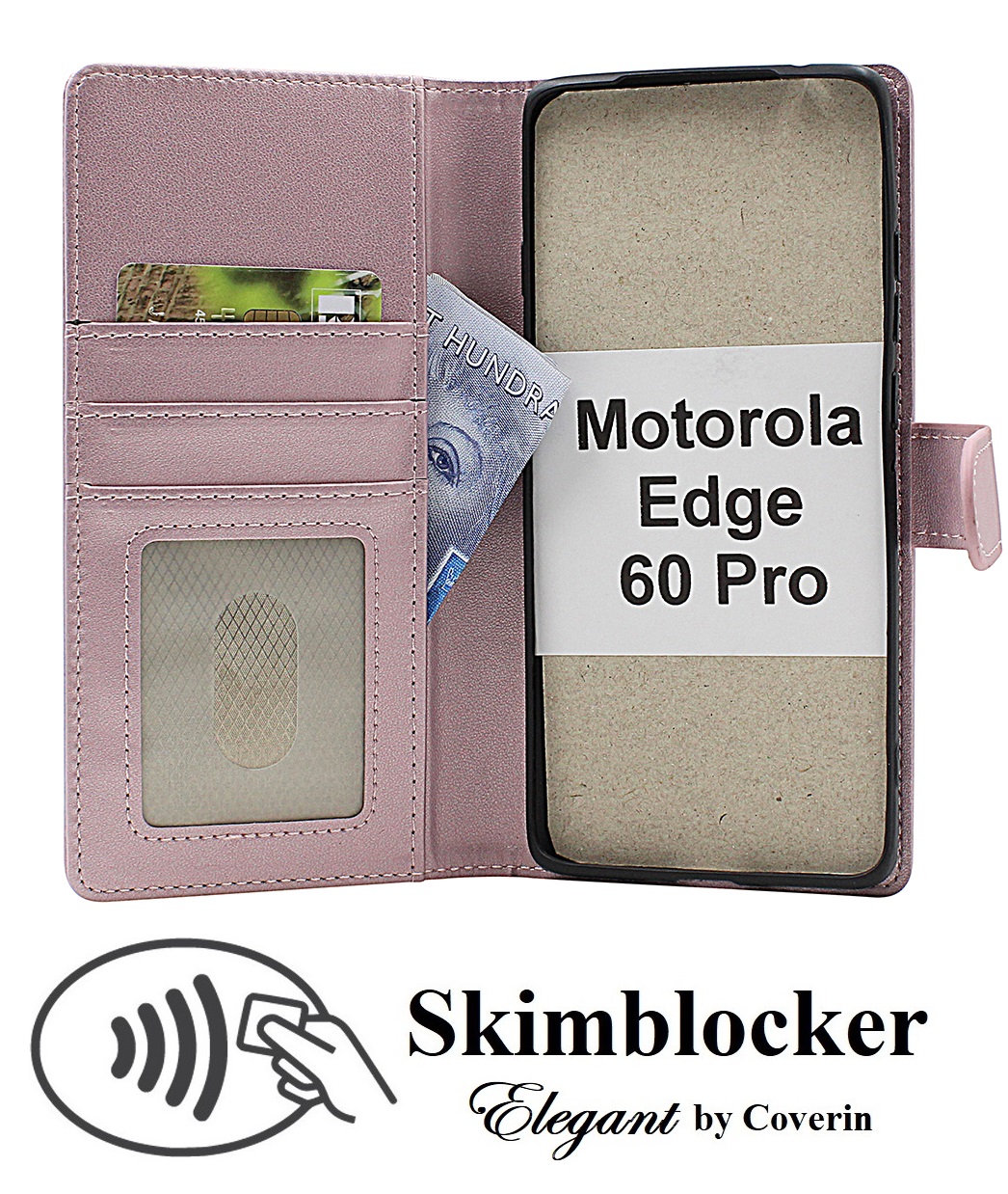 Skimblocker Motorola Edge 60 Pro Lommebok Deksel