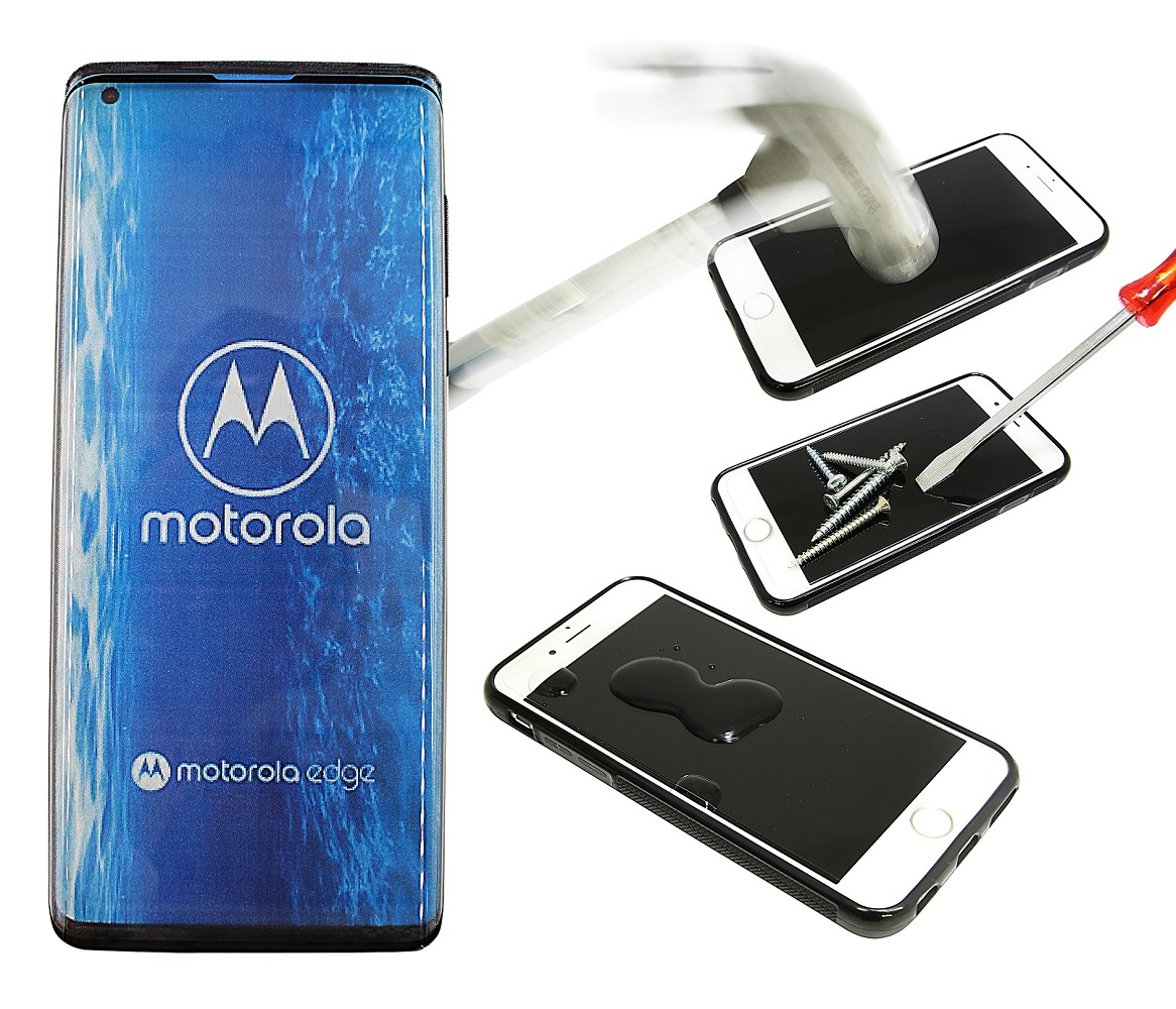 Full Frame Skjermbeskyttelse av glass Motorola Edge