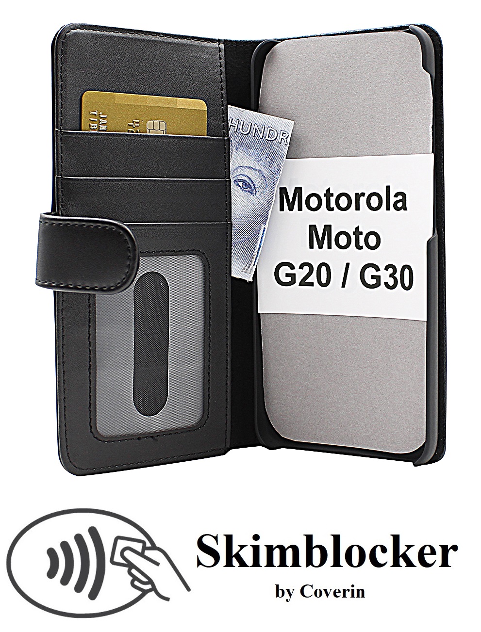 Skimblocker Lommebok-etui Motorola Moto G20 / Moto G30