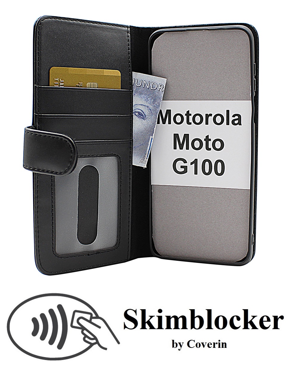 Skimblocker Lommebok-etui Motorola Moto G100