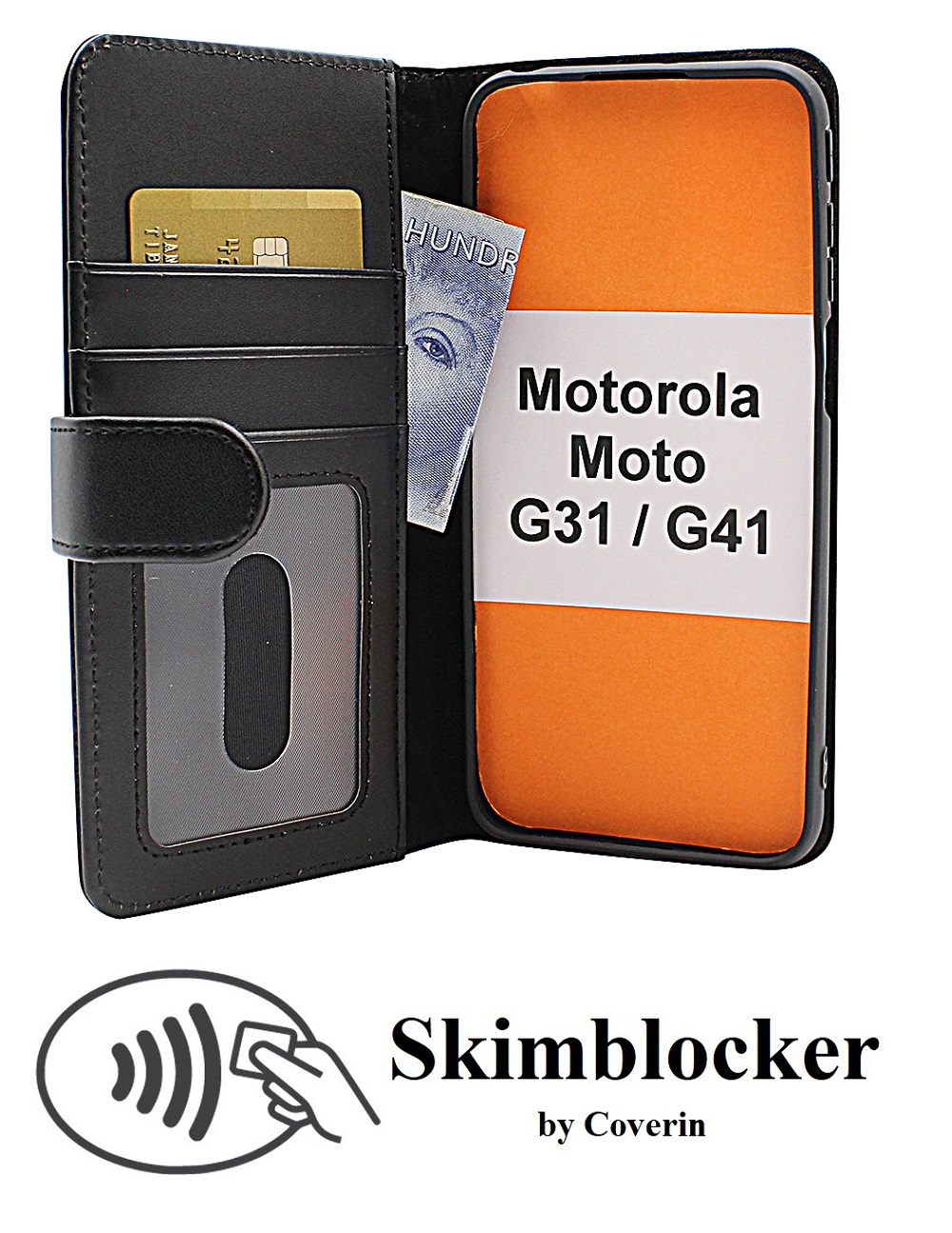Skimblocker Lommebok-etui Motorola Moto G31/G41