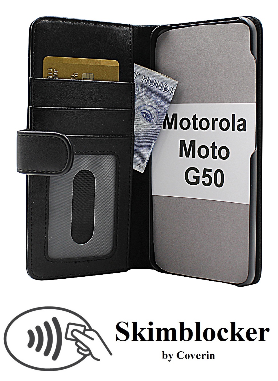 Skimblocker Lommebok-etui Motorola Moto G50