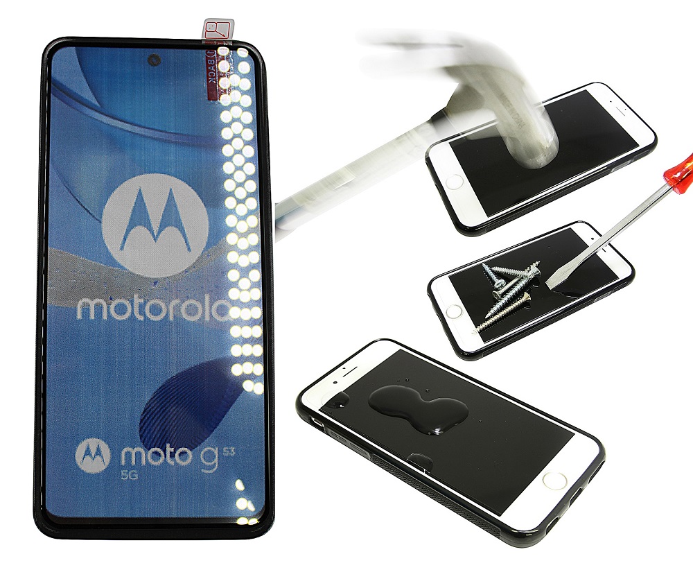 Full Frame Skjermbeskyttelse av glass Motorola Moto G53 5G