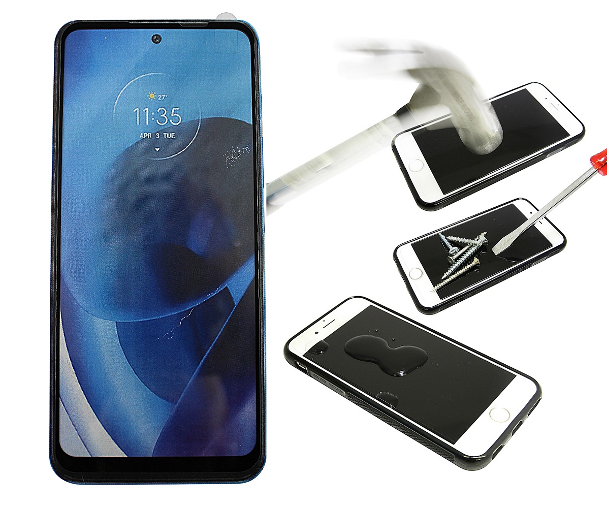 Full Frame Skjermbeskyttelse av glass Motorola Moto G71