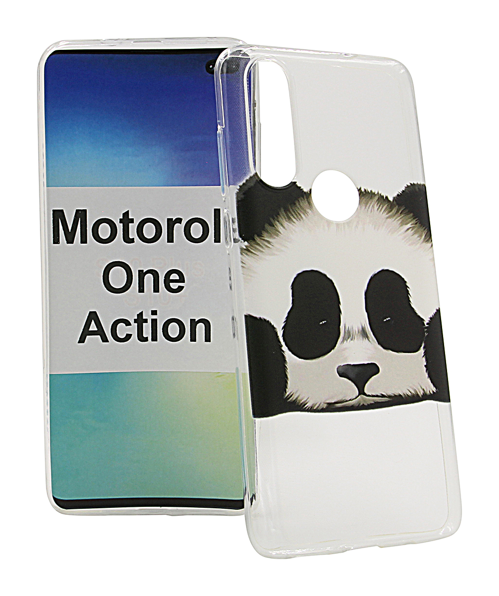 TPU Designdeksel Motorola One Action