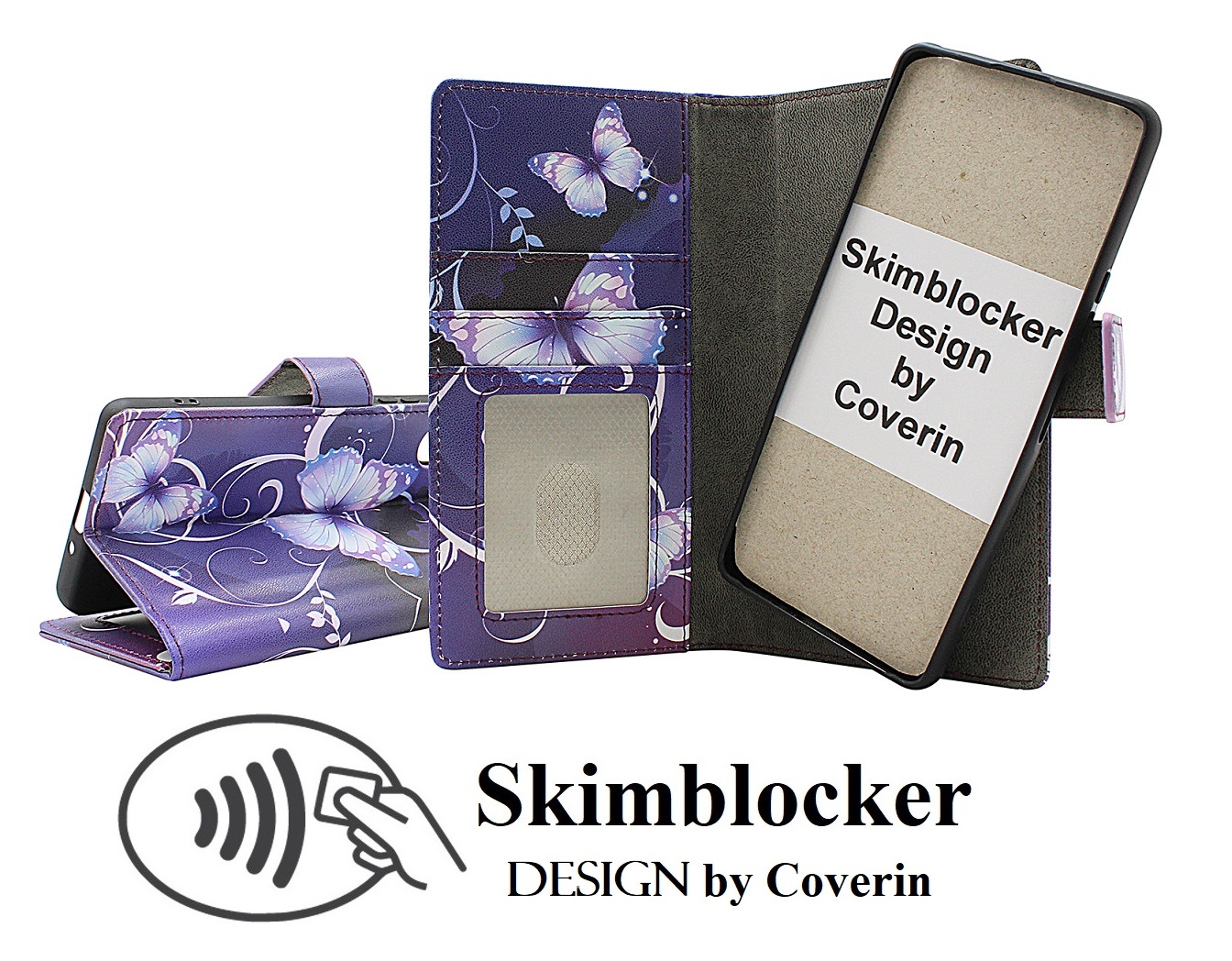 Skimblocker Samsung Galaxy S24 / S25 Magnet Lommebok Deksel Design