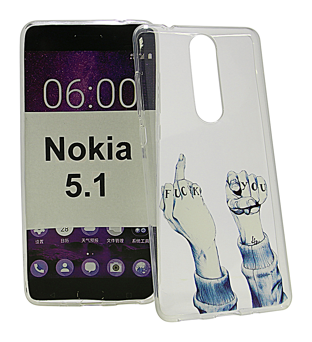 TPU Designdeksel Nokia 5.1