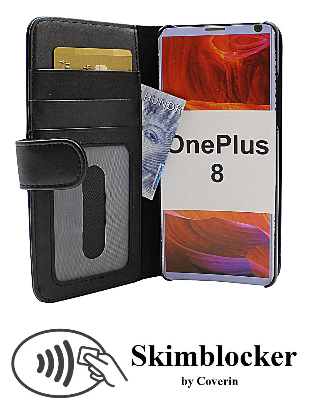 Skimblocker Lommebok-etui OnePlus 8