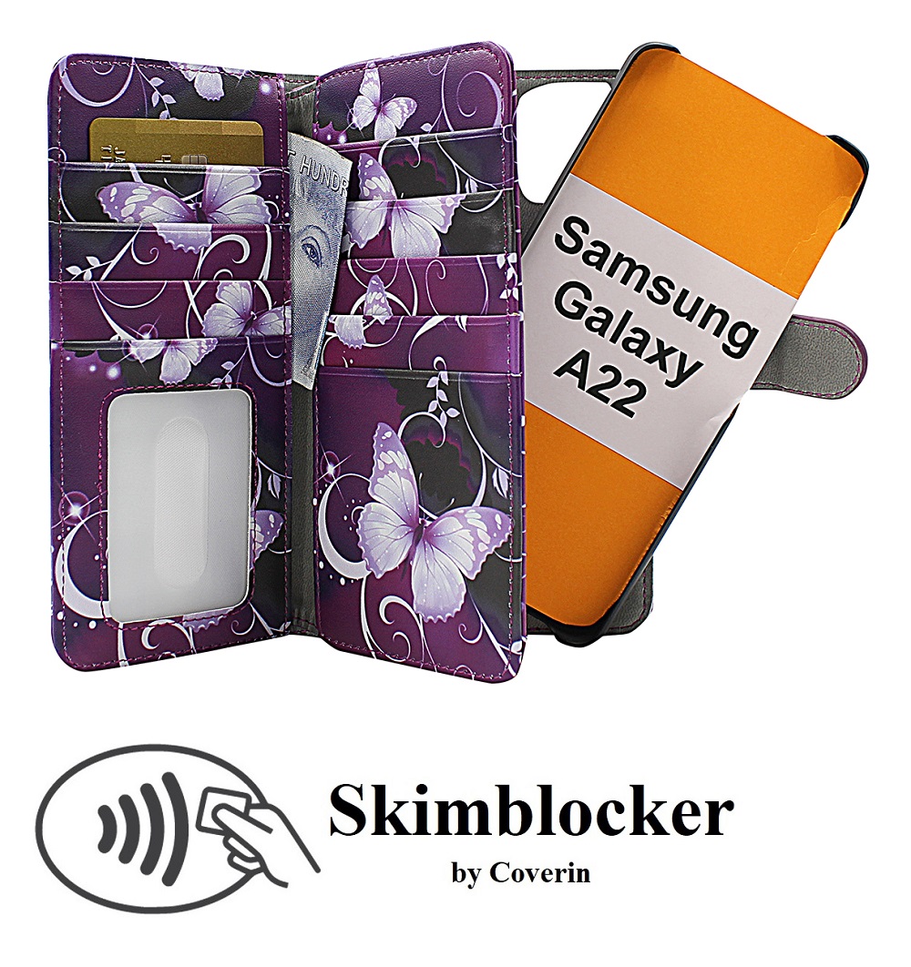 Skimblocker XL Magnet Designwallet Samsung Galaxy A22 (SM-A225F/DS)