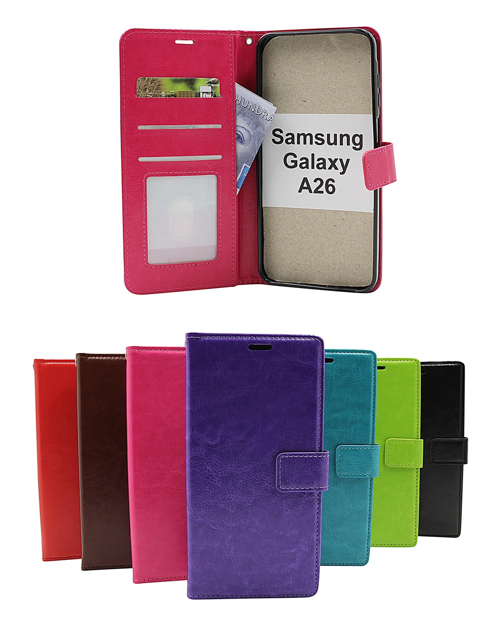 Crazy Horse Samsung Galaxy A26 Lommebok Deksel