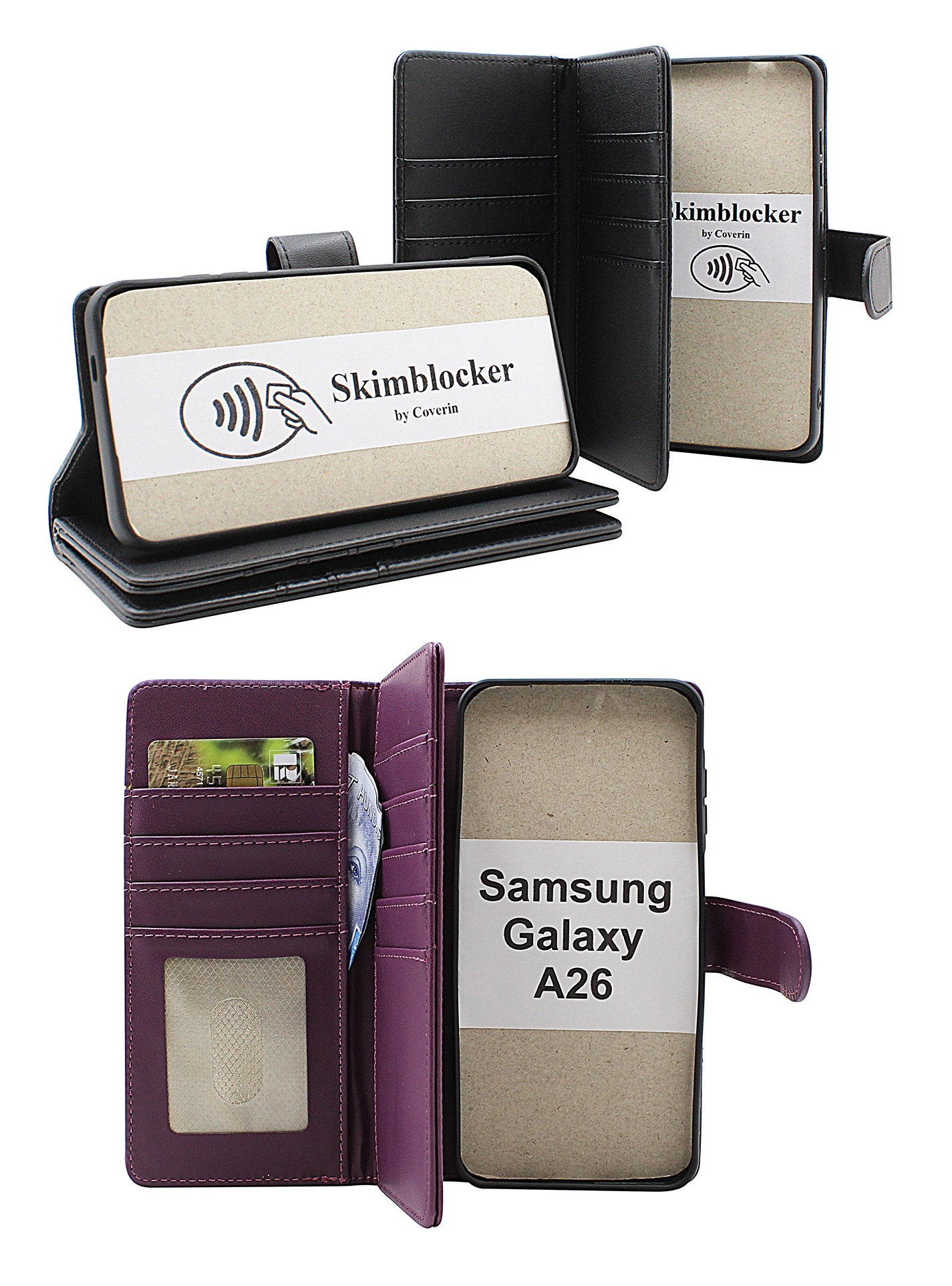 Skimblocker Samsung Galaxy A26 XL Lommebok Deksel